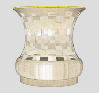 花瓶雕塑SU模型下载_sketchup草图大师SKP模型