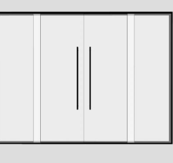 店铺玻璃门推拉门SU模型下载_sketchup草图大师SKP模型