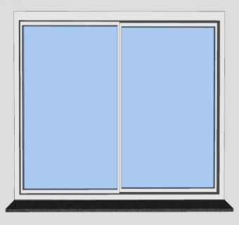 推玻玻璃窗SU模型下载_sketchup草图大师SKP模型