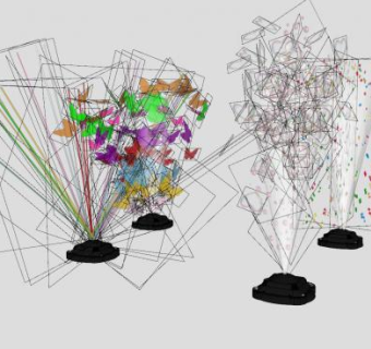 雷射光和蝴蝶投影光束SU模型下载_sketchup草图大师SKP模型