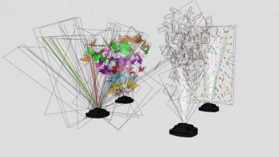 雷射光和蝴蝶投影光束SU模型下载_sketchup草图大师SKP模型