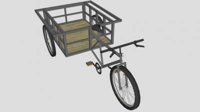 脚踏三轮车SU模型下载_sketchup草图大师SKP模型