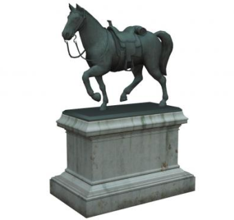 战马雕塑SU模型下载_sketchup草图大师SKP模型