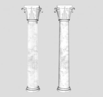 现代罗马石柱SU模型下载_sketchup草图大师SKP模型