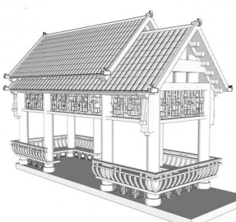 古建亭子SU模型下载_sketchup草图大师SKP模型