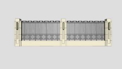 欧式廊架花圃花坛SU模型下载_sketchup草图大师SKP模型