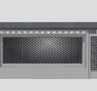 中式风格户外景墙SU模型下载_sketchup草图大师SKP模型