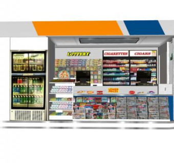 现代小型贩售亭SU模型下载_sketchup草图大师SKP模型