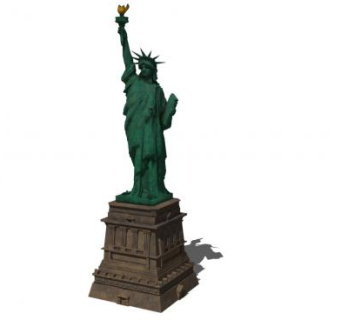 自由女神像SU模型下载_sketchup草图大师SKP模型