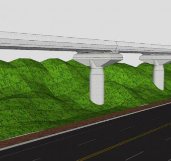 铁路高架桥SU模型下载_sketchup草图大师SKP模型