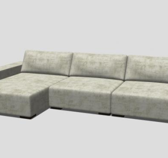 布质简约L形沙发SU模型下载_sketchup草图大师SKP模型