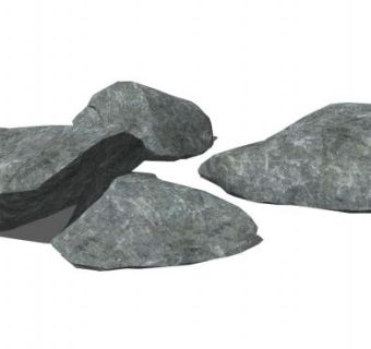 四块石头SU模型下载_sketchup草图大师SKP模型