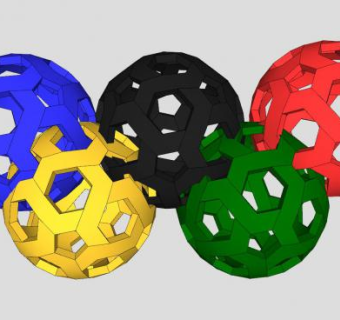 奥利匹克五环雕塑SU模型下载_sketchup草图大师SKP模型