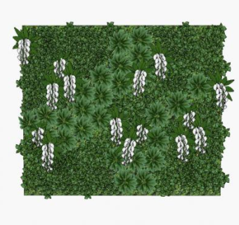 装饰植物板SU模型下载_sketchup草图大师SKP模型