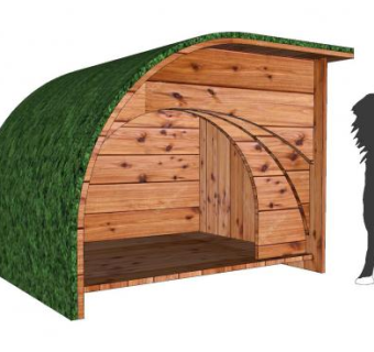 木质狗屋SU模型下载_sketchup草图大师SKP模型