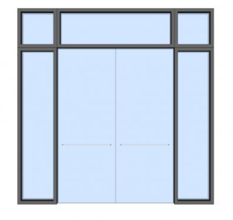商铺玻璃门SU模型下载_sketchup草图大师SKP模型
