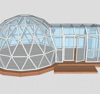 沙漠异形阳光房SU模型下载_sketchup草图大师SKP模型