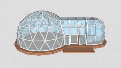 沙漠异形阳光房SU模型下载_sketchup草图大师SKP模型