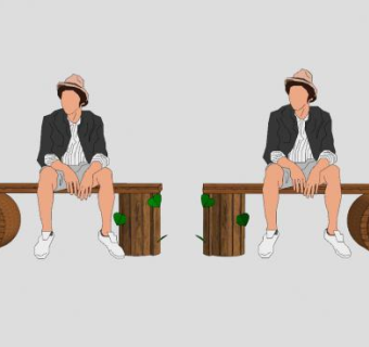 户外景观生态坐凳长椅SU模型下载_sketchup草图大师SKP模型