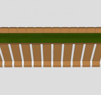 木制景观花箱小品SU模型下载_sketchup草图大师SKP模型