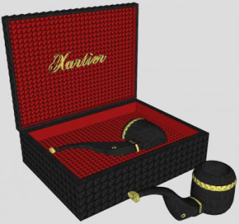 烟斗和盒子SU模型下载_sketchup草图大师SKP模型