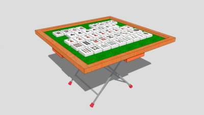 折叠麻将桌SU模型下载_sketchup草图大师SKP模型