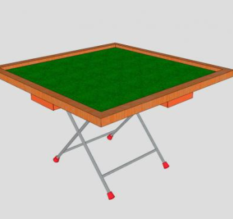 现代折叠麻将桌SU模型下载_sketchup草图大师SKP模型