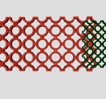 透空花格砖SU模型下载_sketchup草图大师SKP模型