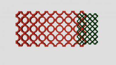 透空花格砖SU模型下载_sketchup草图大师SKP模型