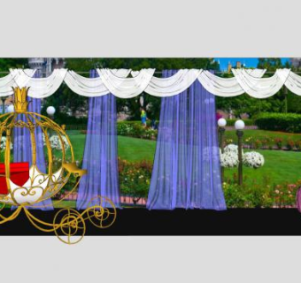 帘布窗帘南瓜车摄影现场SU模型下载_sketchup草图大师SKP模型