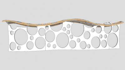 创意波浪廊架SU模型下载_sketchup草图大师SKP模型