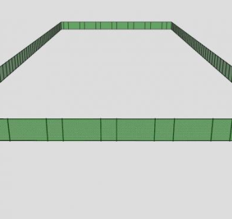 球场运动场铁丝网SU模型下载_sketchup草图大师SKP模型