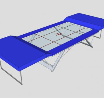 长方形的蹦床SU模型下载_sketchup草图大师SKP模型