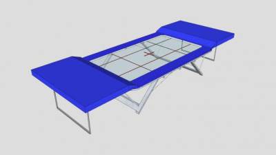 长方形的蹦床SU模型下载_sketchup草图大师SKP模型