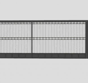 铁门栏杆SU模型下载_sketchup草图大师SKP模型
