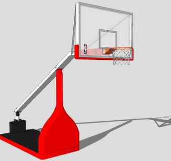 MBA篮球架篮筐SU模型下载_sketchup草图大师SKP模型