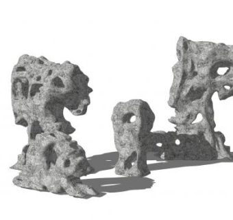 太湖石SU模型下载_sketchup草图大师SKP模型