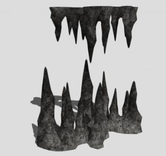 石笋和钟乳石SU模型下载_sketchup草图大师SKP模型