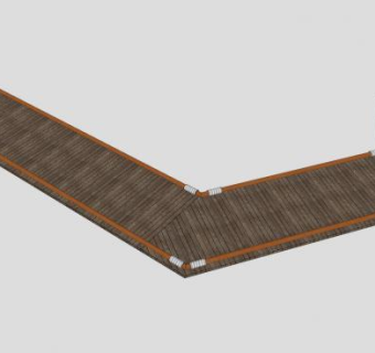 曲折的木栈道SU模型下载_sketchup草图大师SKP模型