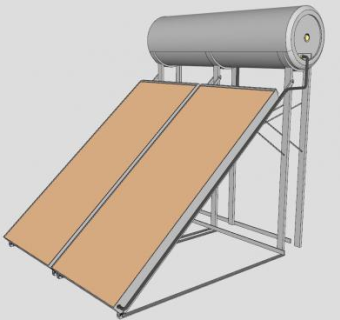 太阳能热水器SU模型下载_sketchup草图大师SKP模型