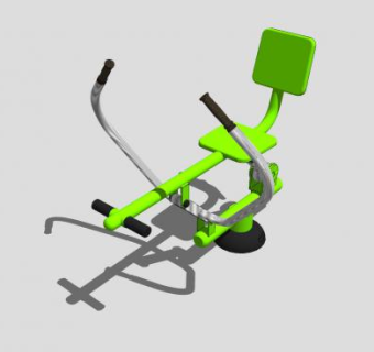 户外划船器健身器材SU模型下载_sketchup草图大师SKP模型