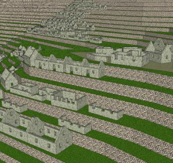 茶山梯田山体山地SU模型下载_sketchup草图大师SKP模型