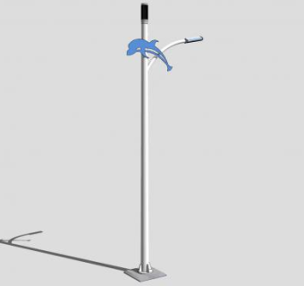 海豚路灯SU模型下载_sketchup草图大师SKP模型
