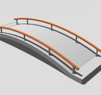 小型弧形拱桥SU模型下载_sketchup草图大师SKP模型