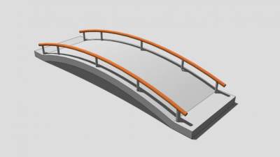 小型弧形拱桥SU模型下载_sketchup草图大师SKP模型