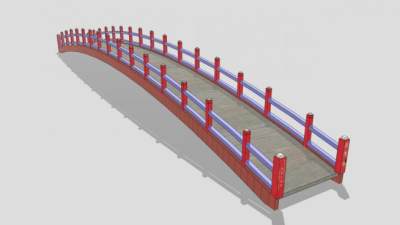 新中式景观桥单孔拱桥SU模型下载_sketchup草图大师SKP模型