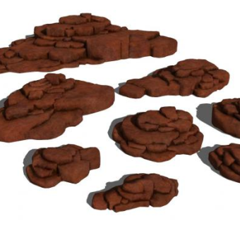 整块岩石SU模型下载_sketchup草图大师SKP模型