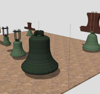 铃铛古钟SU模型下载_sketchup草图大师SKP模型