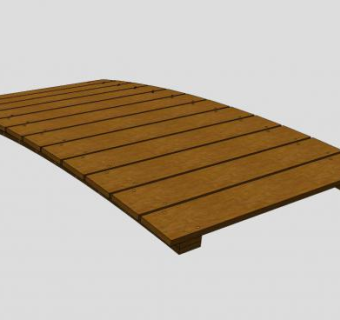 小型木板木桥SU模型下载_sketchup草图大师SKP模型