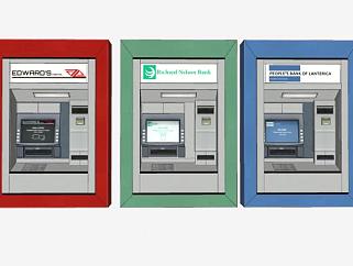 墙壁ATM取款机和<em>柜员机</em>SU模型下载_sketchup草图大师...